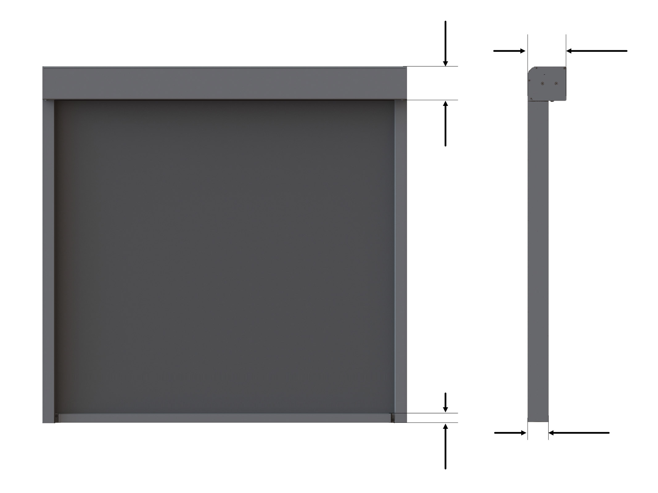 ZIP Screen 90&copy; - m&aring;l p&aring; kassett, sideskinner og bunnprofil